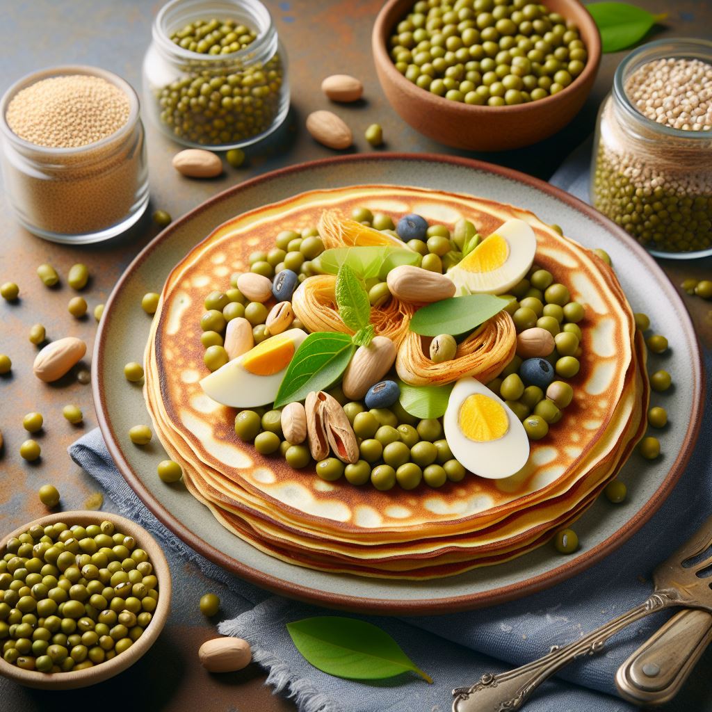 Gluten-Free High Protein Mung Beans Crepe